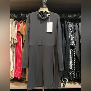 NEW wTag Girls Love, Fire Dress Black Long Mesh Sleeves Pretty Ruffle Neck SzMed